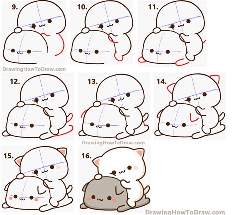 How to Draw 2 Cats from Peach Goma (Super Cute / Kawaii) Easy Step by Step Drawing Tutorial ...