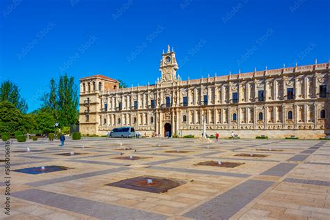 Parador de Leon building in Spanish town Leon Stock Photo | Adobe Stock