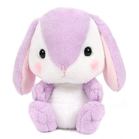 Amuse Bunny Plushie Cute Stuffed Animal Toy Purple / White Big Size