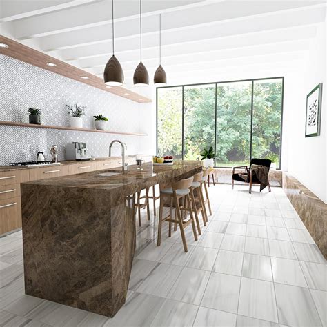 White Marble Kitchen Floor Tiles / Lorde White Cdk Stone : White marble ...