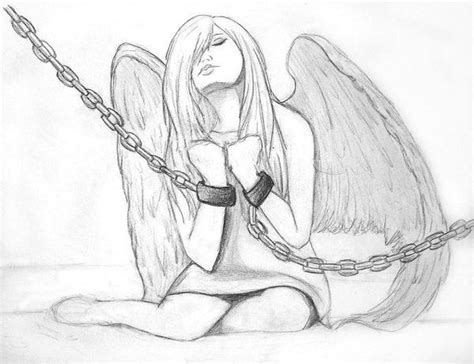 Fallen Angel Girl Drawing