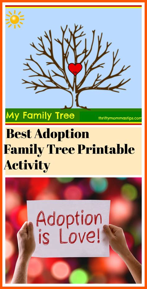 Adoption and Family Tree Free Printable - Thrifty Mommas Tips