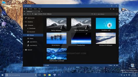 Windows 10 Redesigned File Explorer Dark Mode by armend07 on DeviantArt