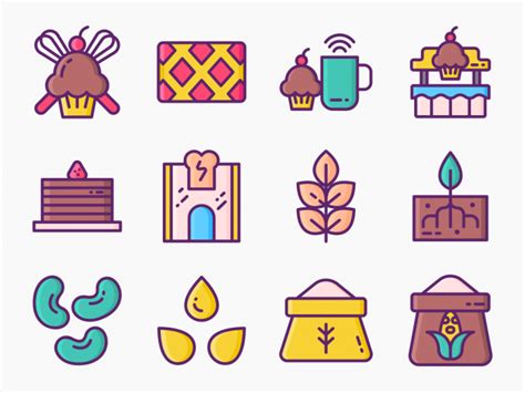 85 Bakery Icon Set - Flat Icons