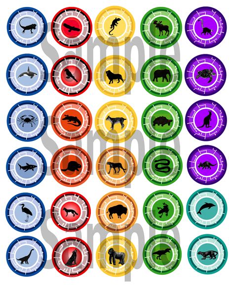 Printable Wild Kratts Creature Power Discs