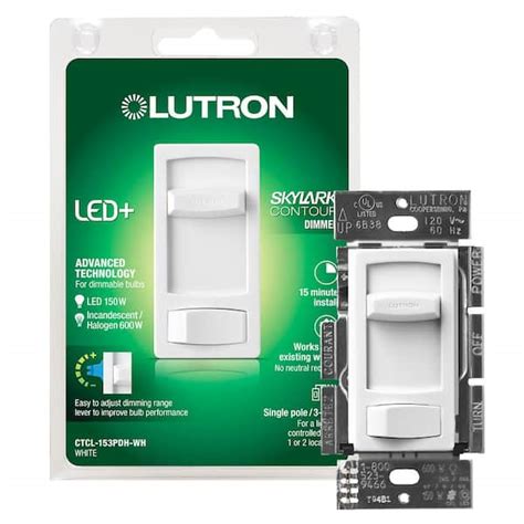 Lutron Skylark Contour LED+ Dimmer Switch for LED and Incandescent ...