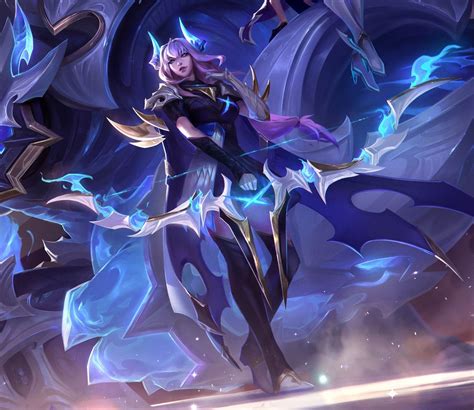 LoL released the Worlds skins. This is the Ashe skin based off Elysia from Honkai Impact 3rd ...