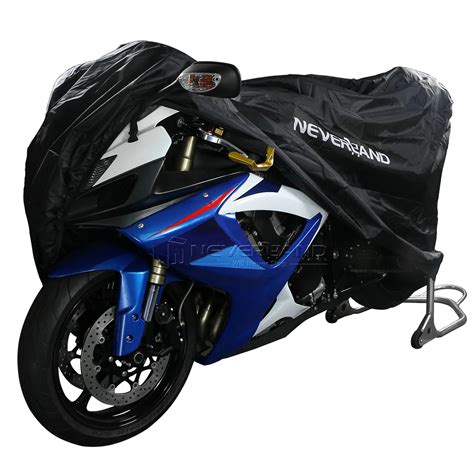 NEVERLAND Polyester Taffeta Black Bike Motorcycle Covers L Dust Waterproof Outdoor Rain UV ...