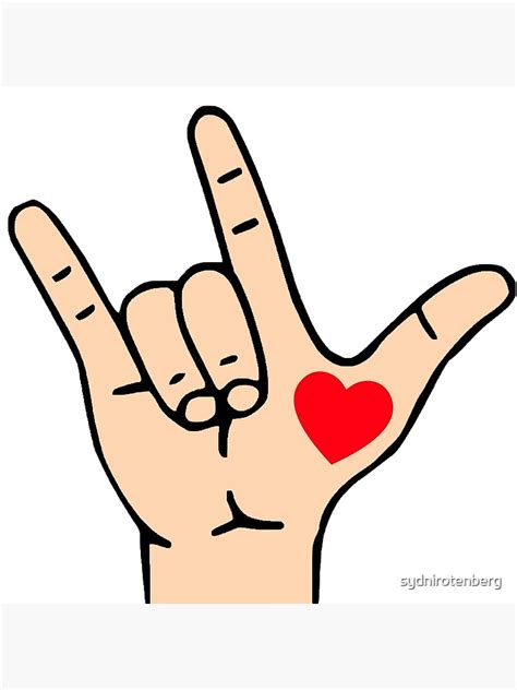 "asl i love you " Poster by sydnirotenberg | Redbubble