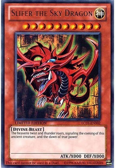 YuGiOh Legendary Collection 1 Single Card Ultra Rare Slifer the Sky Dragon LC01-EN002 - ToyWiz