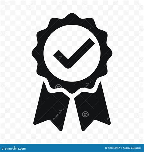 Quality Icon Certified Check Mark Ribbon Label. Vector Premium Product Certified Or Best Choice ...