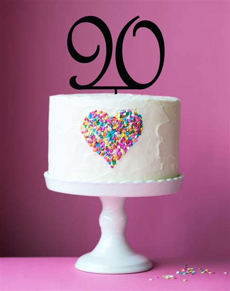 Number 90 cake topper - 90th birthday cake decoration - Laser cut ...