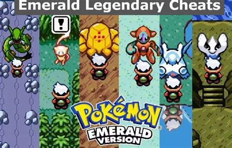 Pokemon Emerald Legendary Cheats GBA ROM