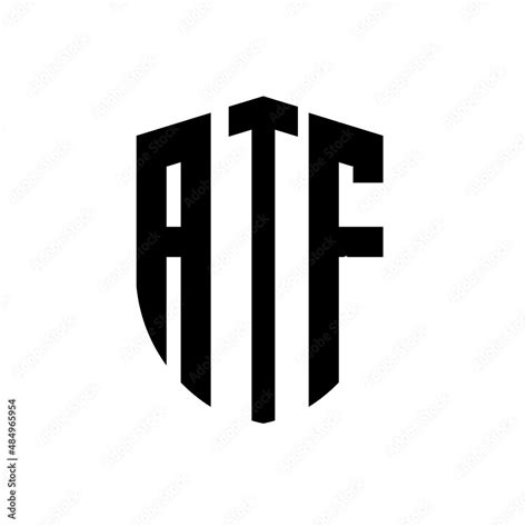 ATF letter logo design. ATF modern letter logo with black background. ATF creative letter logo ...