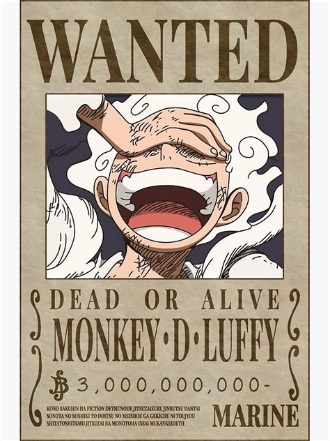 "Luffy Wanted Poster Post-Wano Updated Bounty" Poster for Sale by FruitPanda | Redbubble