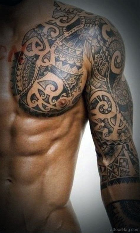 61 Stylish Tribal Tattoos On Chest - Tattoo Designs – TattoosBag.com