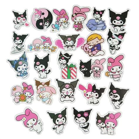 50pcs Lovely Kuromi Melody Stickers Pack Anime Cute Gift Toys | Etsy