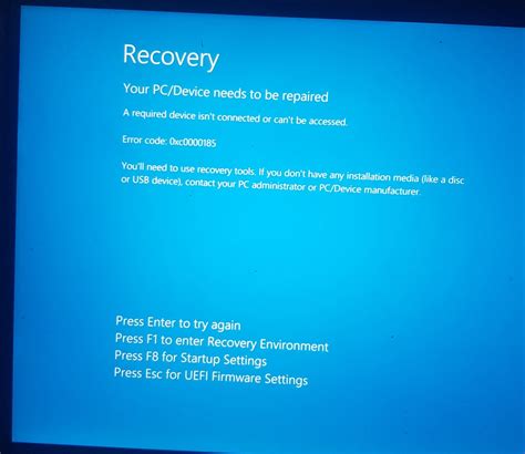 Fix: Windows 10 Blue Screen Recovery Error 0x0000185 - IR Cache