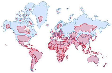 The true size of every country in the world - Awesome | Interactive map, Map, Alphabet images