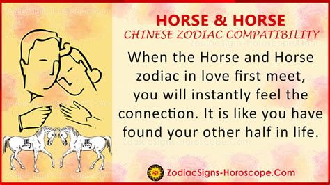 Horse and Horse Chinese Zodiac Compatibility: Love and Relationship