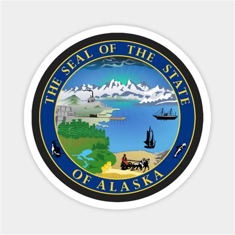 The Seal of the State of Alaska - Alaska - Magnet | TeePublic