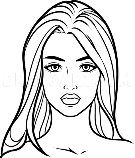 How To Draw A Beautiful Face, Step by Step, Drawing Guide, by Dawn ...