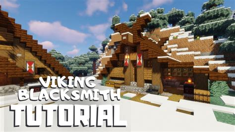 Minecraft: How to Build a Viking Blacksmith (Snowy Viking Village Tutorial) - YouTube