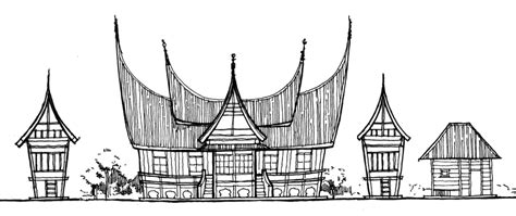 Gambar Gambar Sketsa Rumah Gadang Cahaya Rumahku di Rebanas - Rebanas