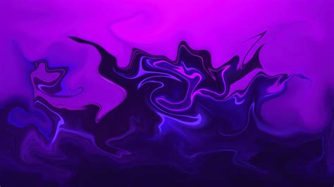 #abstract #fluid #liquid #artwork #ArtStation #shapes purple background ...