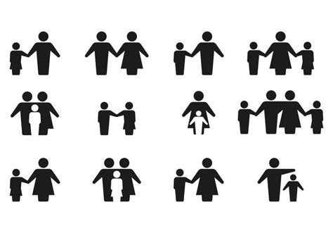 Simple Silhouette Family Icon Vectors 142391 Vector Art at Vecteezy