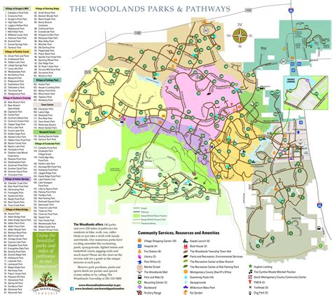 Map of All the Parks and Trails in The Woodlands