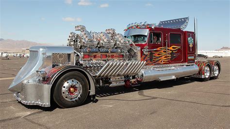 This Custom Big Rig Known As Thor 24 Has 24 Cylinders, 12 Superchargers And 3,900+ HP