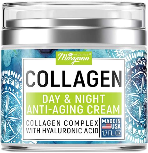 Maryann Organics Collagen Cream - Anti Aging Face Moisturizer - Day & Night - Made in USA ...