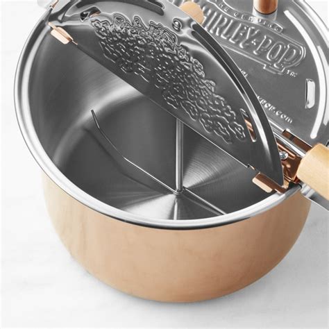 Whirley Pop Copper Plated Stainless-Steel Stovetop Popcorn Maker | Williams Sonoma