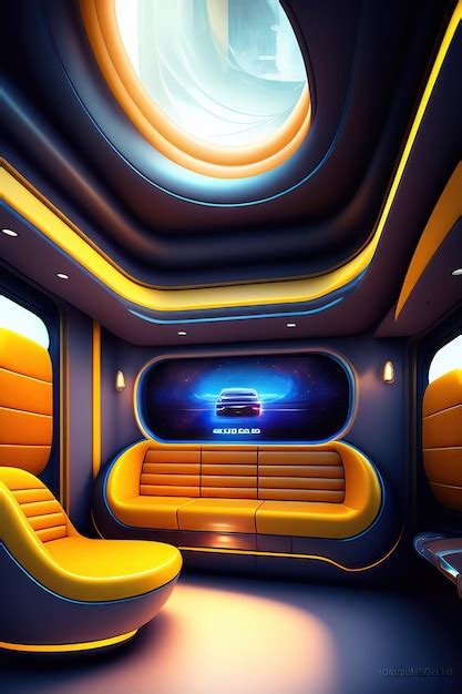 Premium AI Image | Car Service futuristic interior Digital art