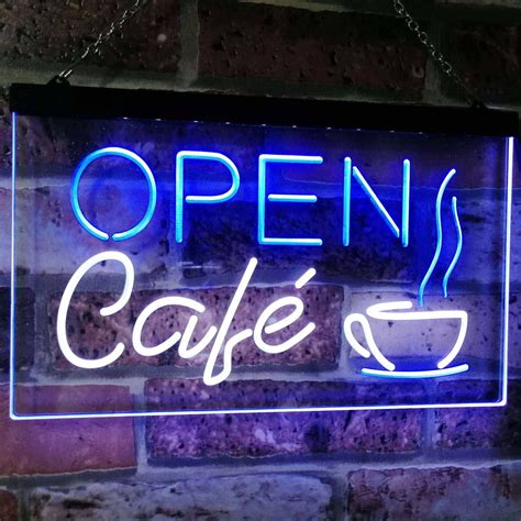 This Café Open LED Neon Light Sign is sleek & modern. Most people have likely seen one of these ...