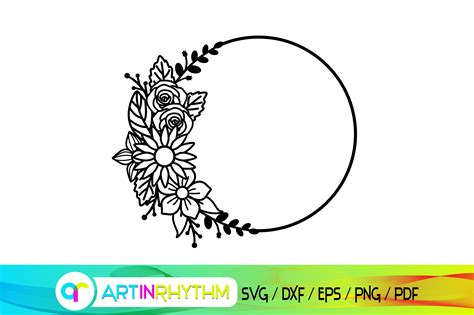 Circle Monogram Frame Svg Graphic by artinrhythm · Creative Fabrica