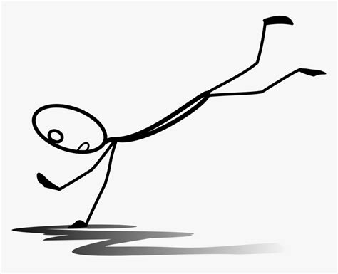 Clip Art Falling Stick Figure - Stick Figure Falling, HD Png Download - kindpng