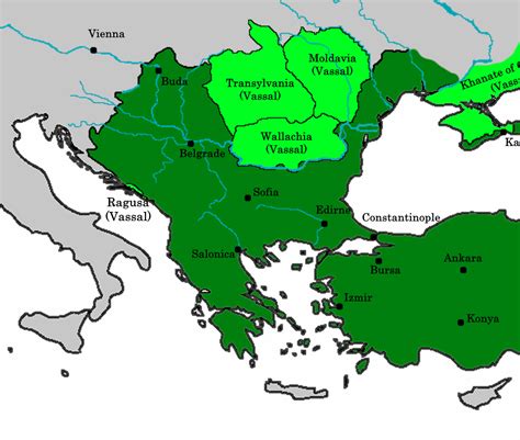 Map of the Ottoman Empire 1566 - Byzantine Emporia