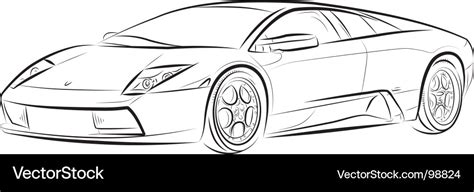 Car sketch Royalty Free Vector Image - VectorStock