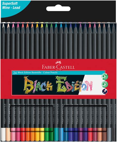 Faber-Castell Black Edition Colouring Pencils - Assorted Colours (Pack ...