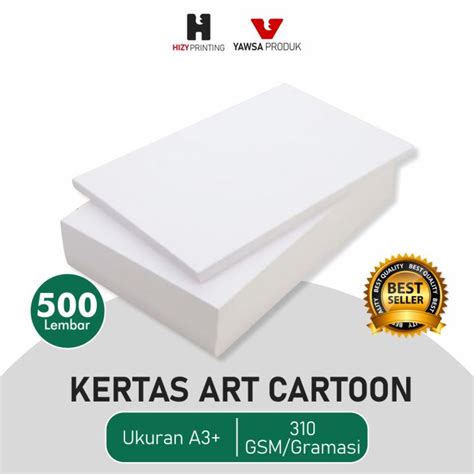 Kertas Art Carton/Art Karton 310 GSM/Gram Ukuran A3+ (Plus) - 500 Lembar | Lazada Indonesia