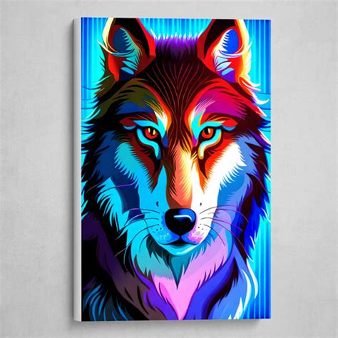 Neon wolf by William Saczuk