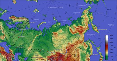 Topographic map of Russia [2000x1045] : MapPorn