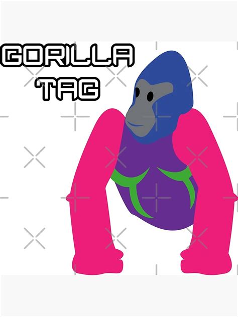 "Gorilla tag multicolor Gorilla pfp maker" Poster for Sale by RevelBreak | Redbubble