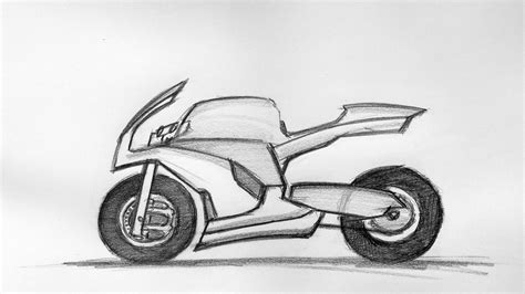 Motorcycle Sketch Easy at PaintingValley.com | Explore collection of ...