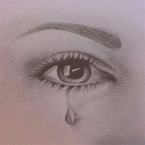 Pencil eye with tears drawing | Eye drawing, Drawings, Eye art