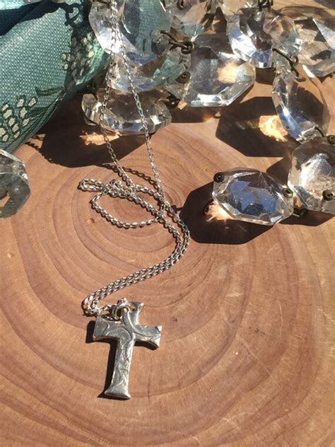 Items similar to Cross Necklace, Faith Necklace, Christian Necklace, Silver Necklace, Sterling ...