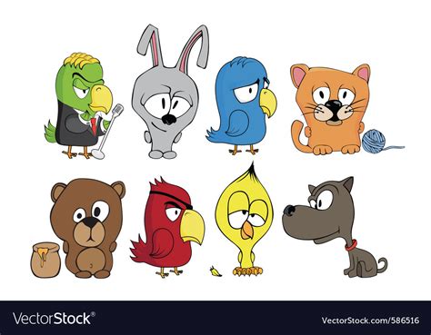 Funny cartoon characters Royalty Free Vector Image