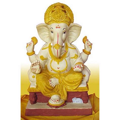 Plaster Of Paris Brown POP Clay Ganesh Idol at Rs 4200/piece in Navi ...